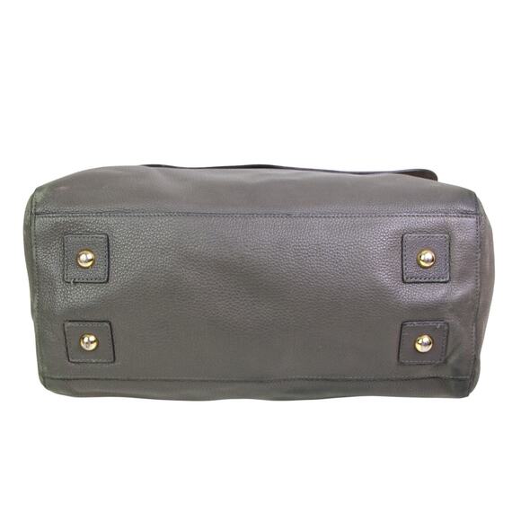 ROOMY Mulberry MUSHROOM GRAY GENUINE LEATHER ZIP TOP SHOULDER BAG HANDBAG PURSE - Picture 6 of 16